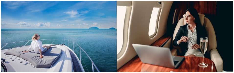 Luxury Cruises And Private Jet and First-Class Travel