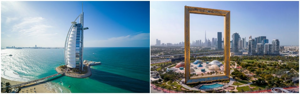 Burj Al Arab And  Dubai Frame